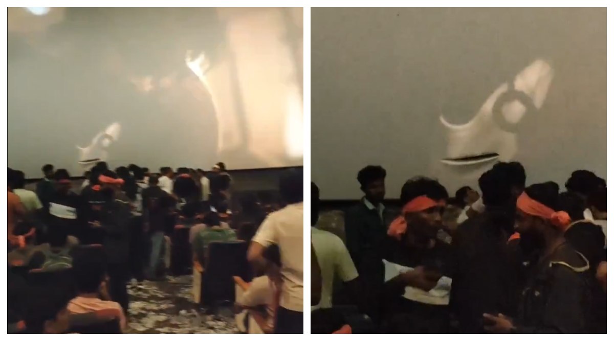 OG Fans Chaos: పవన్ ఫ్యాన్స్ రచ్చ.. ‘OG' సినిమా ప్రీమియర్స్ చూసేందుకు వచ్చి కత్తితో స్క్రీన్ చింపేసిన అభిమానులు, బెంగళూరులో KR పురంలో ఘటన , షో నిలిపివేత