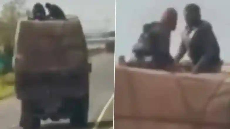 Robbery Caught on Camera: వీడియో ఇదిగో.. కదులుతున్న వాహనం నుంచి సినిమా ఫక్కీలో దొంగతనం, ఆరుగురు నిందితులు అరెస్ట్
