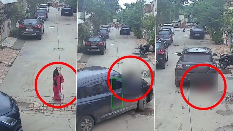 Accident Caught on Camera: షాకింగ్ వీడియో ఇదిగో..మూడేళ్ల పాప పైకి దూసుకెళ్లిన కారు, అయినా కూడా దెబ్బలు తగలకుండా కారు కింద నుండి మెల్లిగా బయటకు..