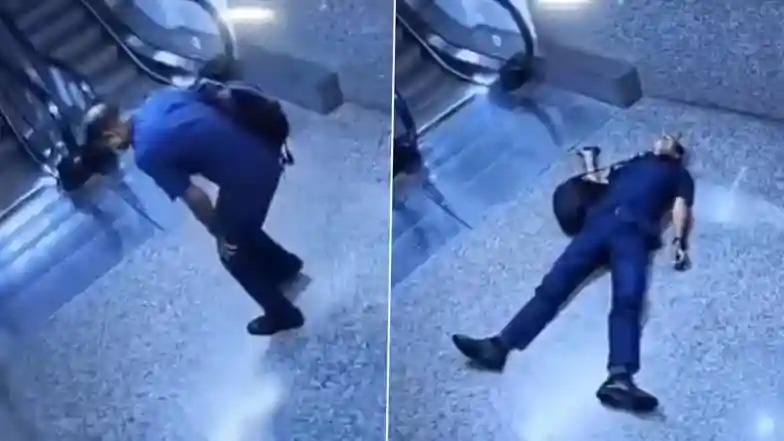 Sudden Death Caught on Camera: వీడియో ఇదిగో, గుండెపోటుతో కుప్పకూలిన ఢిల్లీ పోలీస్ అసిస్టెంట్ సబ్-ఇన్‌స్పెక్టర్, ఆస్పత్రికి వెళ్లేలోపే తిరిగిరాని లోకాలకు..