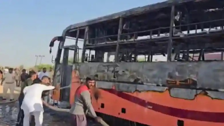 Rajasthan Bus Fire: రాజస్థాన్‌లో ఘోర బస్సు ప్రమాదం, నేషనల్ హైవేపై వెళ్తుండగా ఒక్కసారిగా ఎగసిన మంటలు, 15 మంది సజీవ దహనం అయినట్లుగా వార్తలు