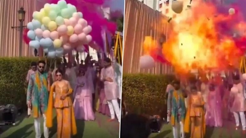 Hydrogen Balloon Blast: తీవ్ర విషాదం, పెళ్లి వేడుకలో పేలిన హైడ్రోజన్ బెలూన్లు, వధూవరులకు తీవ్ర గాయాలు, వీడియో ఇదిగో..