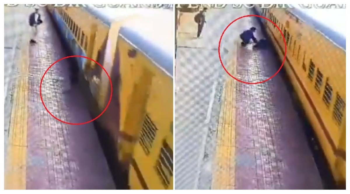 Passenger Falls from Train: వీడియో ఇదిగో, రన్నింగ్ ట్రైన్ దిగుతూ కిందపడ్డ ప్రయాణికుడు, త్రుటిలో తప్పిన ప్రాణాపాయం, కాచిగూడ రైల్వే స్టేషన్‌లో ఘటన