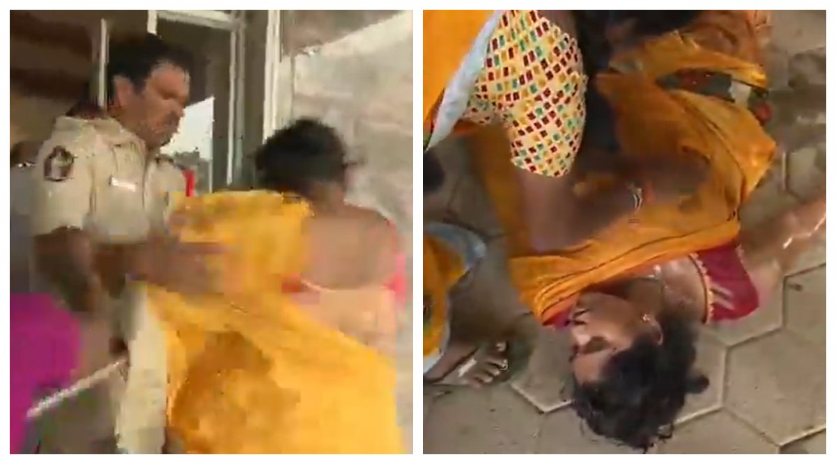 Andhra Pradesh: వీడియో ఇదిగో, ఆత్మహత్య చేసుకున్న విద్యార్థి తల్లిని తోసేసిన సీఐ, బిడ్డ మృతి చెందాడని కాలేజీ యజమాన్యాన్ని ప్రశ్నించేందుకు వస్తే ఇలా చేస్తారా అని మండిపాటు