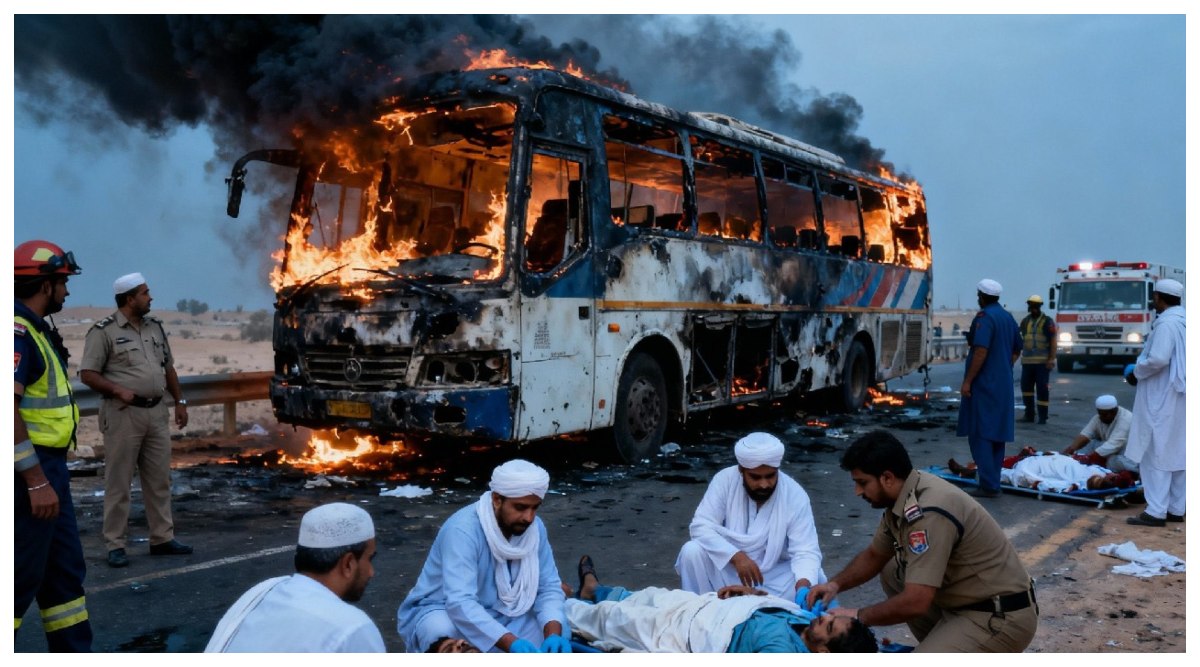 Saudi Arabia Bus Accident: ఎంత విషాద ఘటన ఇది.. ఒకే కుటుంబంలో 18 మంది మృతి, సౌదీ రోడ్డు ప్రమాదంలో 45 మంది హైదరాబాద్ వాసులు దుర్మరణం, మృతుల కుటుంబాలకు రూ. 5 లక్షల పరిహారం ప్రకటించిన ప్రభుత్వం