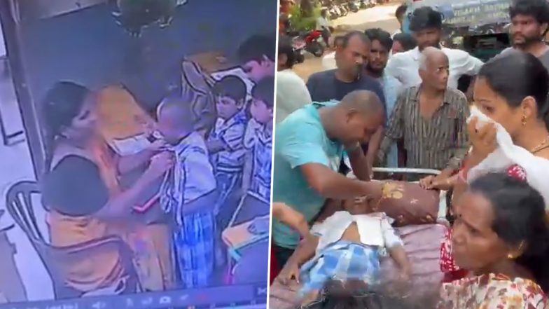 Visakhapatnam Shocker: వీడియో ఇదిగో.. టీచర్ అరుపులకు భయంతో వణికి.. ఒక్కసారిగా కుప్పకూలిన బాలుడు.. తీవ్ర ఆందోళనతో ప్రాణాలు వదిలిన చిన్నారి..