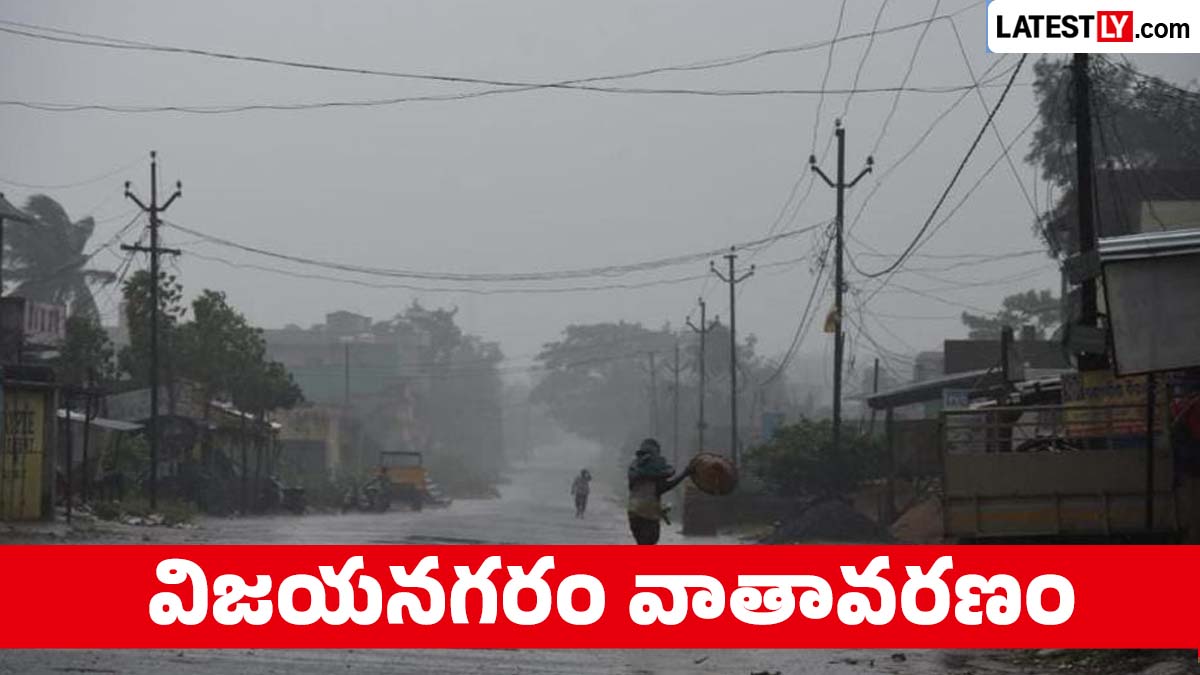రేపటి వాతావరణం :  విజయనగరం వాతావరణ సూచన.. రేపు భారీ ఉరుములు, మెరుపులతో వర్షాలు.. 33°C వరకు ఉష్ణోగ్రత