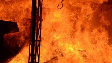 Firecracker Factory Blast: పంజాబ్‌లో విషాద ఘటన! పటాకుల కార్మాగారంలో భారీ పేలుడు, 19 మంది దుర్మరణం. పేలుడు తర్వాత భారీగా ఎగిసిపడిన మంటలు.