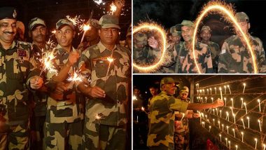 Indian Soldiers Diwali Celebrations: బార్డర్లో భారత సైనికుల దివాళీ వేడుకలు, దీపాల వెలుగులతో వెలుగులు విరజిమ్మిన ఇండియా బార్డర్, శుభాకాంక్షలు తెలిపిన చైనా ఆర్మీ, ట్విట్టర్లో శుభాకాంక్షలు తెలిపిన మోడీ