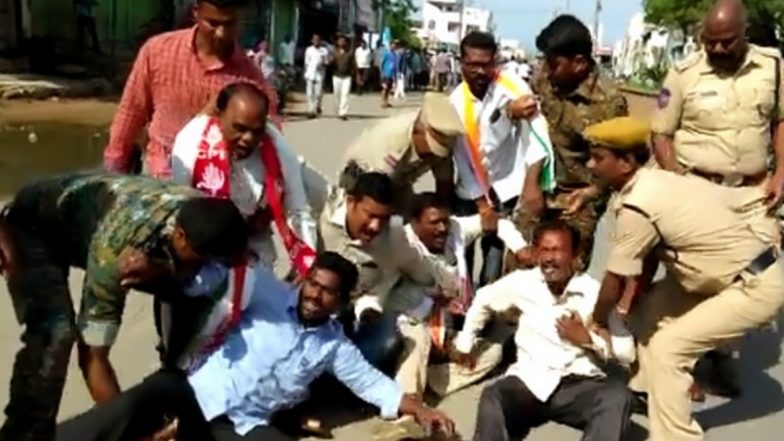 Telangana Bandh Effect: తెలంగాణా బంద్, బస్సులన్నీ ఎక్కడికక్కడే.., ముఖ్య నేతలంతా అరెస్ట్, అన్ని రాజకీయ పార్టీల నుంచి మద్ధతు, కార్మిక సంఘాలతో చర్చలు జరపాల్సిందే అన్న హైకోర్ట్, తెలంగాణ సీఎం కేసీఆర్ వ్యూహం ఎలా ఉండబోతోంది ? Telangana Bandh Effect: తెలంగాణా బంద్, బస్సులన్నీ ఎక్కడికక్కడే.., ముఖ్య నేతలంతా అరెస్ట్, అన్ని రాజకీయ పార్టీల నుంచి మద్ధతు, కార్మిక సంఘాలతో చర్చలు జరపాల్సిందే అన్న హైకోర్ట్, తెలంగాణ సీఎం కేసీఆర్ వ్యూహం ఎలా ఉండబోతోంది ?