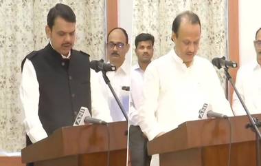 Fadnavis Takes Oath As 'MAHA' CM: రాత్రికి రాత్రే మారిన మహా రాజకీయాలు, మరోసారి ముఖ్యమంత్రిగా దేవేంద్ర ఫడ్నవిస్, ఉప ముఖ్యమంత్రిగా అజిత్ పవార్, శుభాకాంక్షలు తెలిపిన ప్రధాని మోడీ