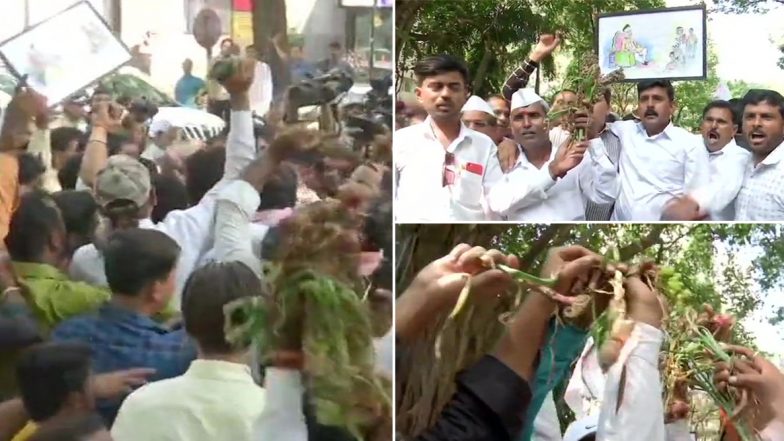 Farmers Protest In Maharashtra: మహారాష్ట్రలో రైతుల నిరసనలు, దెబ్బతిన్న పంటతో రోడ్డెక్కిన రైతులు, రాజ్ భవన్ ముట్టడికి ప్రయత్నం, రైతులను అరెస్ట్ చేసి స్టేషన్కు తరలించిన పోలీసులు Farmers Protest In Maharashtra: మహారాష్ట్రలో రైతుల నిరసనలు, దెబ్బతిన్న పంటతో రోడ్డెక్కిన రైతులు, రాజ్ భవన్ ముట్టడికి ప్రయత్నం, రైతులను అరెస్ట్ చేసి స్టేషన్కు తరలించిన పోలీసులు