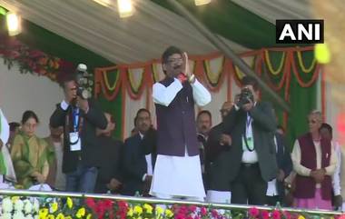 Jharkhand CM Swearing-in Ceremony: జార్ఖండ్ పీఠంపై హేమంత్ సోరెన్, 11వ ముఖ్యమంత్రిగా ప్రమాణ స్వీకారం, ప్రతిపక్షాల ఐక్యతతో దద్దరిల్లిన సభా ప్రాంగణం, హాజరయిన ప్రముఖులు