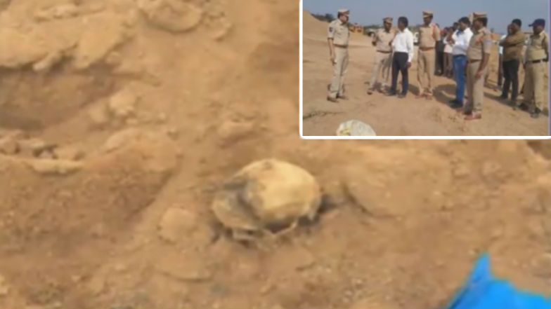 Woman Skeleton: ఇసుకలో మహిళ పుర్రె, ఉలిక్కిపడిన అబ్దుల్లాపూర్ మెట్, పుర్రె దొరికిన ప్రాంతంలో కుళ్లిపోయిన అస్తిపంజరం, కేసు నమోదు చేసి దర్యాప్తు చేస్తున్న పోలీసులు Woman Skeleton: ఇసుకలో మహిళ పుర్రె, ఉలిక్కిపడిన అబ్దుల్లాపూర్ మెట్, పుర్రె దొరికిన ప్రాంతంలో కుళ్లిపోయిన అస్తిపంజరం, కేసు నమోదు చేసి దర్యాప్తు చేస్తున్న పోలీసులు