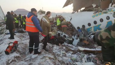 Kazakhstan Plane Crash: కజకిస్థాన్‌లో ఘోర విమాన ప్రమాదం, టేకాఫ్ తీసుకున్న కొద్దిసేపటికే భవనాన్ని ఢీకొట్టి క్రాష్ అయిన ఎయిర్‌క్రాఫ్ట్, ప్రమాద సమయంలో విమానంలో 100 మంది