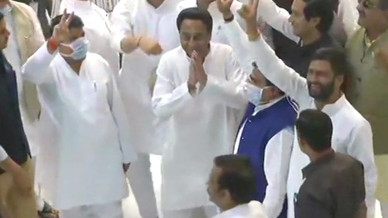 MP Floor Test: కరోనా ఎఫెక్ట్, మధ్యప్రదేశ్ అసెంబ్లీ ఈ నెల 26కి వాయిదా, అవిశ్వాస తీర్మానానికి రెడీ అంటున్న సీఎం కమల్ నాథ్, మాస్క్లతో అసెంబ్లీకి వచ్చిన ఎమ్మెల్యేలు MP Floor Test: కరోనా ఎఫెక్ట్, మధ్యప్రదేశ్ అసెంబ్లీ ఈ నెల 26కి వాయిదా, అవిశ్వాస తీర్మానానికి రెడీ అంటున్న సీఎం కమల్ నాథ్, మాస్క్లతో అసెంబ్లీకి వచ్చిన ఎమ్మెల్యేలు