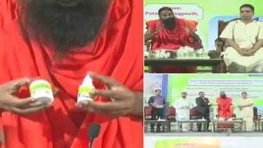 Patanjali COVID-19 Medicine: కరోనాకు చెక్ పెట్టేందుకు కోరోనిల్, 150కి పైగా ఔషద మొక్కల నుంచి మందును తయారుచేసినట్లు వెల్లడించిన పతంజలి సంస్థ, మార్కెట్లోకి విడుదల చేసిన రాందేవ్ బాబా