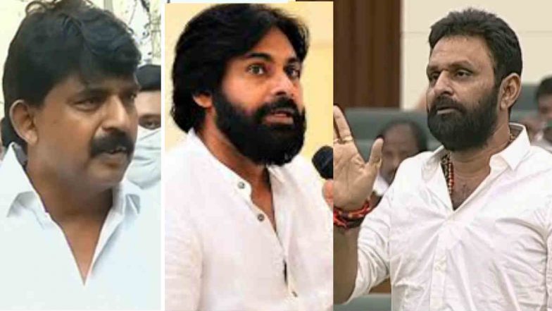 YCP Ministers vs Pawan: నువ్వొక బోడి నాయుడివి, పకీర్ సాబ్వి, బోడి లింగం కాబట్టే రెండు చోట్ల తొక్కి పడేశారు, పవన్ కళ్యాణ్ శతకోటి లింగాల్లో బోడి లింగం వ్యాఖ్యలకు కౌంటర్ విసిరిన వైసీపీ మంత్రులు YCP Ministers vs Pawan: నువ్వొక బోడి నాయుడివి, పకీర్ సాబ్వి, బోడి లింగం కాబట్టే రెండు చోట్ల తొక్కి పడేశారు, పవన్ కళ్యాణ్ శతకోటి లింగాల్లో బోడి లింగం వ్యాఖ్యలకు కౌంటర్ విసిరిన వైసీపీ మంత్రులు