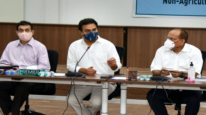 COVID Task Force Review: ఇతర రాష్ట్రాలతో పోలిస్తే తెలంగాణలో అదుపులోనే కరోనా, రాష్ట్రంలో సమృద్ధిగా ఔషధ నిల్వలు ఉన్నాయి, బ్లాక్ ఫంగస్ పైనా ప్రభుత్వం అప్రమత్తంగా ఉంది: మంత్రి కేటీఆర్ COVID Task Force Review: ఇతర రాష్ట్రాలతో పోలిస్తే తెలంగాణలో అదుపులోనే కరోనా, రాష్ట్రంలో సమృద్ధిగా ఔషధ నిల్వలు ఉన్నాయి, బ్లాక్ ఫంగస్ పైనా ప్రభుత్వం అప్రమత్తంగా ఉంది: మంత్రి కేటీఆర్