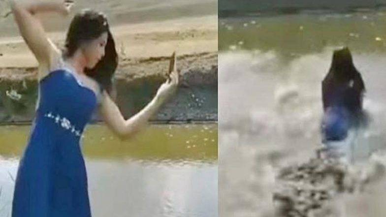 Viral Video: అయ్యో..సెల్పీ తీసుకుంటూ బురదలో పడిన బ్యూటీ, ఏడవాలా..నవ్వాలా అంటూ నెటిజన్లు కామెంట్, సోషల్ మీడియాలో వీడియో వైరల్