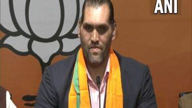 The Great Khali Joins BJP: కాషాయపు కండువా కప్పుకున్న డబ్ల్యూడబ్ల్యూఈ సూపర్‌ స్టార్ గ్రేట్ ఖలీ, ప్రధాని మోదీ విధానాల పట్ల ఆకర్షితుడై రాజకీయాల్లోకి ఎంట్రీ ఇస్తున్నట్టు ప్రకటన