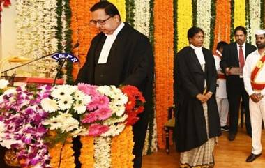 Justice Ujjal Bhuyan Sworn: తెలంగాణ హైకోర్టు ప్ర‌ధాన న్యాయ‌మూర్తిగా జస్టిస్ ఉజ్జల్‌ భూయాన్‌ ప్రమాణ స్వీకారం, హాజరయిన సీఎం కేసీఆర్, కేంద్ర మంత్రి కిషన్ రెడ్డి తదితరులు