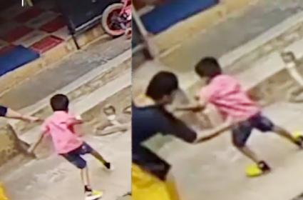 Woman Saves Son From Cobra: వామ్మో వెన్నులో వణుకు పుట్టించే వీడియో, క్షణం ఆలస్యమైనా పాము కాటుకు బలయ్యేవాడు,  కొడుకును నాగుపాము నుంచి రక్షించిన తల్లి, రెప్పపాటులో పాముకాటు నుంచి బిడ్డను కాపాడిన మాతృమూర్తి, సోషల్ మీడియాలో వైరల్‌గా మారిన వీడియో ఇది!