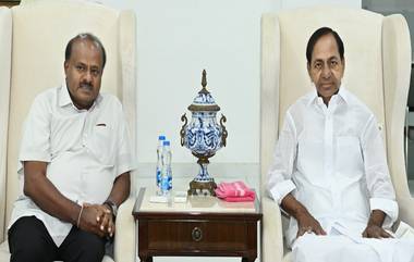 Kumaraswamy Meets CM KCR: నేషనల్ పార్టీపై కసరత్తు వేగవంతం చేసిన కేసీఆర్, వరుసగా ప్రాంతీయ పార్టీల నేతలతో భేటీలు, జేడీఎస్‌ నేత కుమారస్వామితో మరోసారి సమావేశం, హైదరాబాద్‌కు వచ్చి కలిసిన కుమారస్వామి