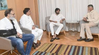 Chandrababu Meets Pawan: పొత్తు కుదిరినట్లేనా, చంద్రబాబుతో భేటి అయిన పవన్ కళ్యాణ్, 2019 ఎన్నికల తర్వాత వారు కలవడం ఇదే తొలిసారి