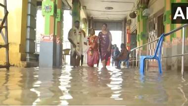 Tamil Nadu Rains: వీడియో, పెళ్లిళ్లను దెబ్బతీసిన భారీ వర్షాలు, వర్షంలో తడుచుకుంటూ గుడి లోపలకు వెళ్లిన వధూవరులు, తమినాడులో ఘటన