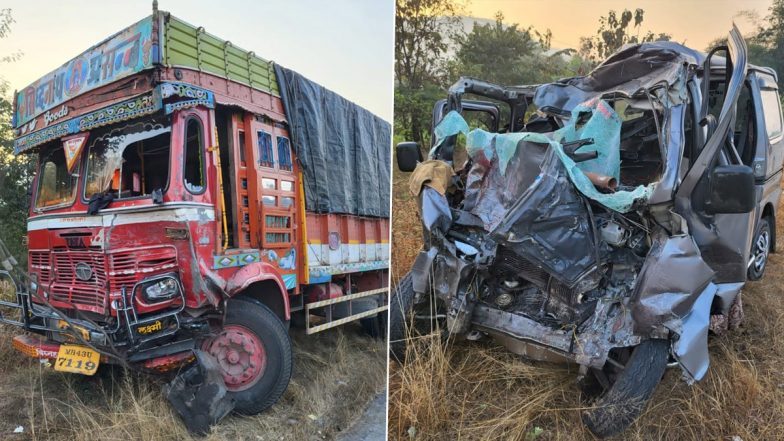 Maharashtra Road Accident: తొమ్మిది మందిని బలిగొన్న అతివేగం, మహారాష్ట్రలో కారును ఢీకొన్న లారీ, పసికందు సహా 9 మంది దుర్మరణం