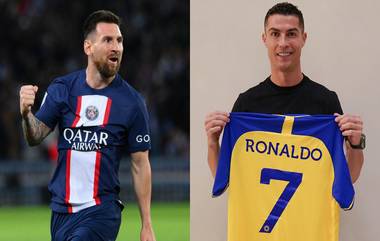 Cristiano Ronaldo vs Lionel Messi: రోనాల్డ్ వర్సెస్ మెస్సీ మ్యాచ్ చూడటానికి రూ. 22 కోట్లు పెట్టి టికెట్ కొన్న సౌదీ వ్యాపార వేత్త, ఎహ్సాన్ ఛారిటీ ఫండ్‌‌కు విరాళంగా ఈ మొత్తం అమౌంట్