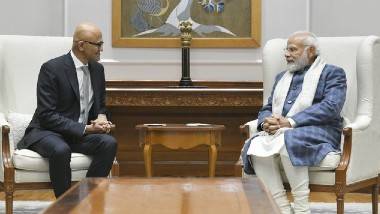 Satya Nadella Met PM Modi: ప్రధాని మోదీని కలిసిన మైక్రోసాఫ్ట్ సీఈవో సత్య నాదెళ్ల, డిజిటల్ ఇండియా విజన్‌కు మా సహకారం ఎప్పుడూ ఉంటుందని వెల్లడి