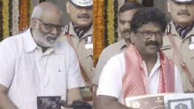 MM Keeravani: తెలంగాణ రాజ్ భవన్ లో కీరవాణి, చంద్రబోస్ లకు సత్కారం.. వీడియోతో..