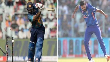 IND vs SL 2nd ODI: వీడియో ఇదే, సిరాజ్‌ అద్బుతమైన ఇన్‌స్వింగర్‌తో క్లీన్‌ బౌల్డ్‌ అయిన ఫెర్నాండో, బంతి స్వింగ్‌ అయ్యి మిడిల్‌ స్టం‍ప్‌ను గిరాటేయడంతో ఎగిరిపోయిన స్టంప్