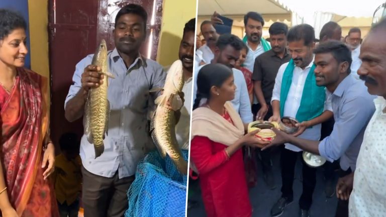 Fish Curry for Revanth Reddy: రేవంత్ రెడ్డి‌కి చేపల కూరతో భోజనం వడ్డించిన ముదిరాజ్ కుటుంబం, ఈ ప్రేమ ముందు ఏ కష్టమైనా బలాదూర్ అని ట్వీట్ చేసిన రేవంత్ రెడ్డి