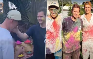 Australian Cricketers Holi Masti:హోలీ వేడుకల్లో రంగుల్లో మునిగితేలిన ఆస్ట్రేలియన్ క్రికెట్ టీమ్, వైరల్‌గా మారిన ఫోటోలు, వీడియోలు మీకోసం