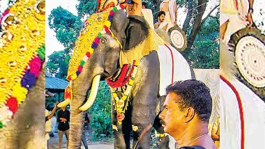 Kerala: రోజువారీ పూజల కోసం రోబో ఏనుగు రామన్‌, కేరళలోని త్రిశూర్‌లో ఉన్న ఇరింజడప్పిల్లి శ్రీకృష్ణ దేవాలయంలో ఏర్పాటు చేసిన అధికారులు 