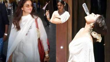 Keerthy Suresh Drinking Video: వామ్మో కీర్తి సురేష్, ఎత్తిన కళ్లు బాటిల్‌ను దించకుండా తాగి షాకిచ్చిన మహానటి, వీడియో ఇదిగో..