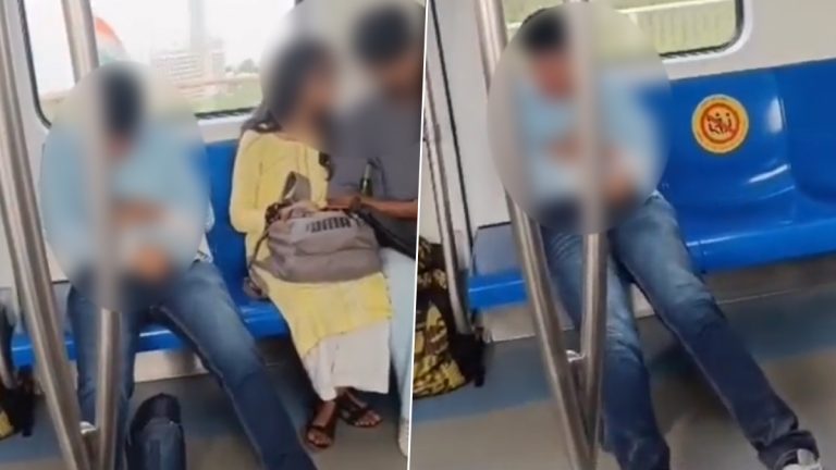 Guy Masturbates Inside Metro: వీడియో ఇదిగో, మెట్రోలో అందరి ముందే హస్త ప్రయోగం చేస్తున్న యువకుడు, పక్కనే మహిళ ఉన్నా పట్టించుకోని రసికుడు