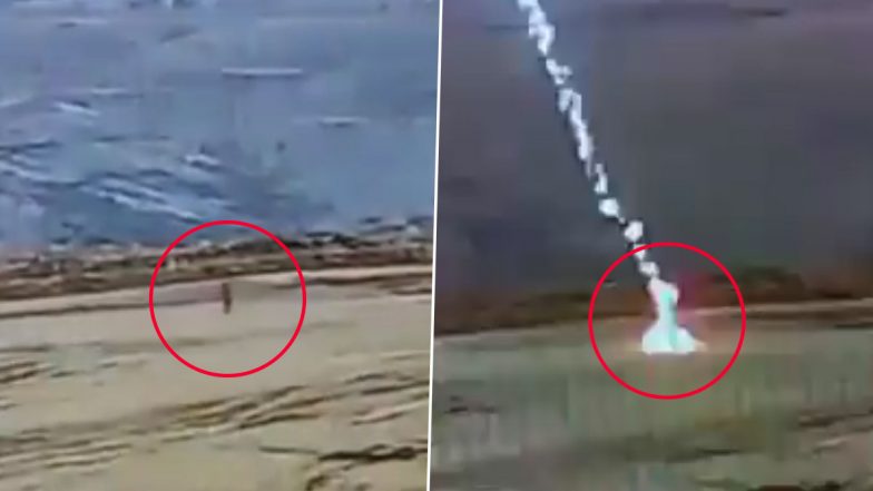 Lightning Strikes Man In Maharashtra: గనిలో పనిచేసుకుంటుండగా నడినెత్తిపై పిడుగు, సీసీటీవీలో రికార్డయిన షాకింగ్ వీడియో