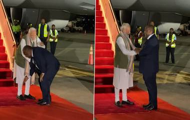 Papua PM Touches Modi Feet : మోదీకి ఎదురెళ్లి మరీ పాదాభివందనం చేసిన గినియా దేశం ప్రధాని, నరేంద్రమోదీ కోసం రూల్స్   కూడా మార్చిన పాపువా న్యూగినియా దేశం