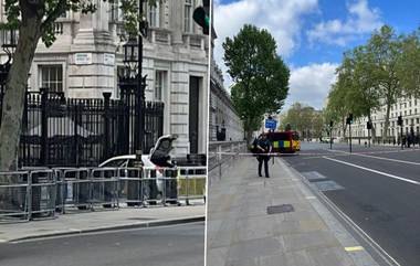 Car Crashes Into Gates Of UK PM Residence: బ్రిటన్ ప్రధాని రిషీ సునాక్ అధికారిక నివాసంపై కారుతో దుండగుడి దాడి.. ఘటన జరిగిన సమయంలో కార్యాలయంలోనే రిషీ సునాక్.. వీడియోతో