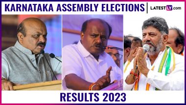 Karnataka Election Results 2023: కర్ణాటక ఎన్నికల ఫలితాలు, 128 స్థానాల్లో ఆధిక్యంలో దూసుకుపోతున్న కాంగ్రెస్, 67 స్థానాల్లో బీజేపీ ముందంజ, 22 స్థానాల్లో జేడీఎస్ ఆధిక్యం