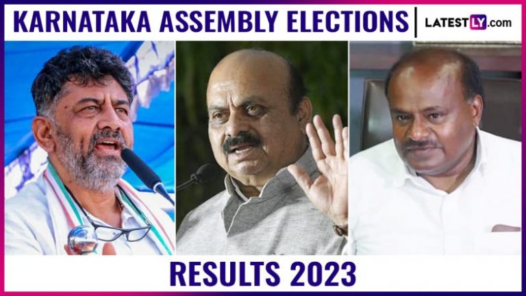 Karnataka Election Results 2023: కర్ణాటక ఎన్నికల ఫలితాలు, 119 నియోజకవర్గాల్లో కాంగ్రెస్ ఆధిక్యత, 72 స్థానాల్లో బీజేపీ ముందంజ, 25 స్థానాల్లో జేడీఎస్ ఆధిక్యం