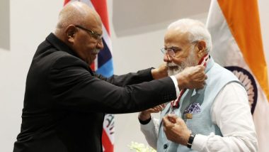 PM Modi Conferred Highest Honour Of Fiji: ప్రధాని మోదీకి ఫిజీ దేశ అత్యున్నత పురస్కారం, ప్రపంచ నాయకత్వానికి గుర్తింపుగా ప్రదానం చేసిన ఫిజీ ప్రధాని సితివేణి
