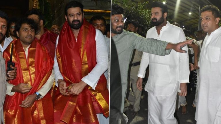 Prabhas In Tirumala: తిరుమల శ్రీవారిని దర్శించుకున్న ప్రభాస్.. పట్టు వస్త్రాలతో సత్కరించిన ఆలయ అధికారులు.. వీడియో ఇదిగో