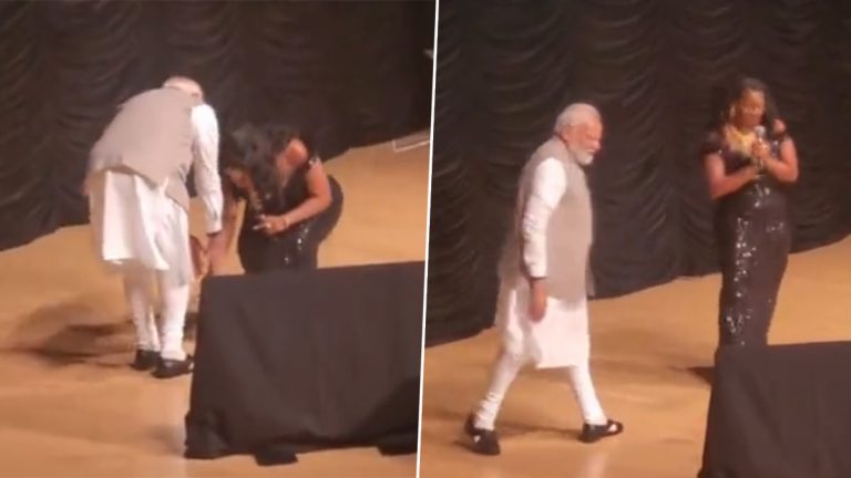 Mary Milliben Touches PM Modi's Feet: ప్రధాని మోదీకి పాదాభివందనం చేసిన ప్రముఖ అమెరికన్ సింగర్ మేరీ మిల్లీ బెన్.. వీడియో ఇదిగో