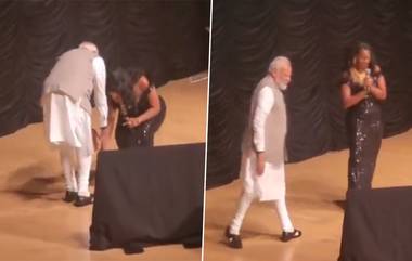 Mary Milliben Touches PM Modi's Feet: ప్రధాని మోదీకి పాదాభివందనం చేసిన ప్రముఖ అమెరికన్ సింగర్ మేరీ మిల్లీ బెన్.. వీడియో ఇదిగో