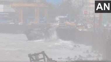 High Tide Waves Video: వీడియో ఇదిగో, ముంబై మెరైన్‌ డ్రైవ్‌లో భయానకంగా ఎగసిపడుతున్న అలలు